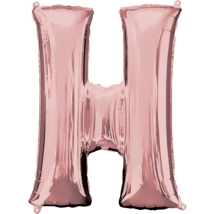 34in Rose Gold Letter Balloon (H)